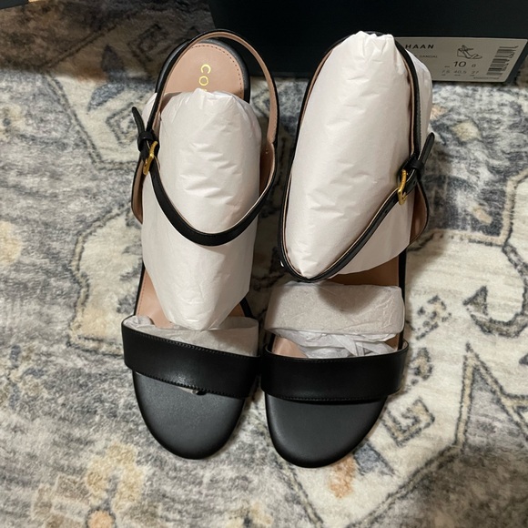 NIB Cole Haan Josie Wedge Sandal in Black - Picture 5 of 10